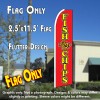 Fish & Chips (Red) Flutter Feather Banner Flag (11.5 x 2.5 Feet)