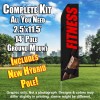 Fitness (Black/Red/Abs) Flutter Feather Flag Kit (Flag, Pole, & Ground Mt)