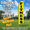 Fitness (Yellow and Black) Flutter Feather Flag Kit (Flag, Pole, & Ground Mt)