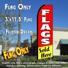 FLAGS Sold Here Flutter Feather Banner Flag (11.5 x 3 Feet)