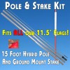 Flutter Feather Flag Ground Stake Kit (Aluminum Pole and Mount)