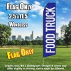 Food Truck (Blue/White Letters) Flutter Feather Flag Only (3 x 11.5 feet)