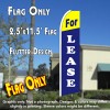 FOR LEASE (Yellow/Blue) Flutter Feather Banner Flag (11.5 x 2.5 Feet)