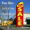 FOR SALE (Yellow/Red) Flutter Feather Banner Flag (11.5 x 3 Feet)