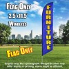 Furniture (Blue/Yellow Letters) Windless Flag Only (3 x 11.5 feet)