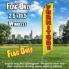 Furniture (Yellow/Red Letters) Windless Flag Only (3 x 11.5 feet)