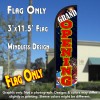 Grand Opening (Fireworks) Windless Polyknit Feather Flag (3 x 11.5 feet)