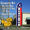 GRAND OPENING (Patriotic) Flutter Feather Banner Flag Kit (Flag, Pole, and Ground Mount)