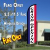 GRAND OPENING (National) Windless Polyknit Feather Flag (2.5 x 11.5 feet)