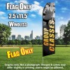 Group Classes Women Fitness (Gray/Yellow) Econo Feather Flag
