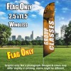 Group Classes Women Fitness (Orange/White) Windless Feather Flag