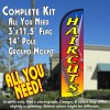 HairCuts Windless Feather Banner Flag Kit (Flag, Pole, & Ground Mt)