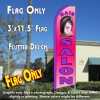 HAIR SALON (Pink) Flutter Feather Banner Flag (11.5 x 3 Feet)