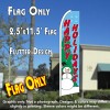 HAPPY HOLIDAYS (Snowman) Flutter Feather Banner Flag (11.5 x 2.5 Feet)