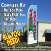 HAPPY HOLIDAYS (Snowman) Flutter Feather Banner Flag Kit (Flag, Pole, & Ground Mt)