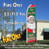 HO HO HO (Feliz Navidad) Flutter Feather Banner Flag (11.5 x 2.5 Feet)