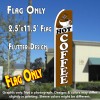 Hot Coffee (Brown/White) Flutter Feather Banner Flag (11.5 x 2.5 Feet)