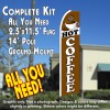 Hot Coffee (Brown/White) Flutter Feather Banner Flag Kit (Flag, Pole, & Ground Mt)
