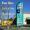 IMMIGRATION SERVICE (Blue) Flutter Feather Banner Flag (11.5 x 3 Feet)