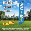 INCOME TAX IRS (E-FILE) Windless Feather Flag (11.5 x 2.5 feet)