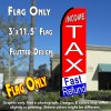 INCOME TAX FAST REFUND (tri-color) Flutter Feather Banner Flag (11.5 x 3 Feet)
