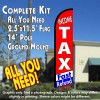 INCOME TAX FAST REFUND Windless Feather Banner Flag Kit (Flag, Pole, & Ground Mt)