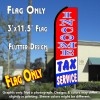 INCOME TAX SERVICE (RWB) Flutter Feather Banner Flag (11.5 x 3 Feet)