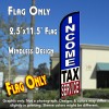 INCOME TAX SERVICE (RWB) Windless Feather Banner Flag (2.5 x 11.5 Feet)