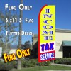 INCOME TAX SERVICE (Yellow/Red) Flutter Feather Banner Flag (11.5 x 3 Feet)