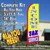 INCOME TAX SERVICE (Yellow/Red) Flutter Feather Banner Flag Kit (Flag, Pole, and Ground Mount)