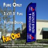 INSPECTION & REPAIR STATION (Blue/California) Flutter Feather Banner Flag (11.5 x 3 Feet)
