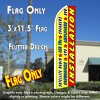 INSTALLATION (Yellow/Red) Flutter Feather Banner Flag (11.5 x 3 Feet)