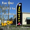 JEWELRY (Black) Flutter Feather Banner Flag (11.5 x 2.5 Feet)