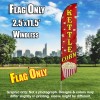 KETTLE CORN (Red) Flutter Feather Banner Flag (11.5 x 2.5 Feet)