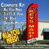 KEYS MADE HERE (Red/White) Flutter Feather Banner Flag Kit (Flag, Pole, & Ground Mt)