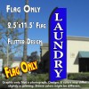 LAUNDRY (Blue/White) Flutter Polyknit Feather Flag (11.5 x 2.5 feet)