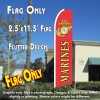 MARINES Flutter Feather Banner Flag (11.5 x 2.5 Feet)