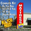 MATTRESS SALE (Red/Yellow) Flutter Feather Banner Flag Kit (Flag, Pole, & Ground Mt)