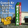MEXICAN RESTAURANT (Green/Red) Flutter Feather Banner Flag Kit (Flag, Pole, & Ground Mt)