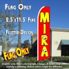 MIRA (Red) Flutter Feather Banner Flag (11.5 x 2.5 Feet)