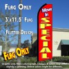 MOVE IN SPECIAL (Red) Flutter Feather Banner Flag (11.5 x 3 Feet)