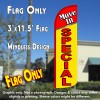 Move-In Special (Red/Yellow) Windless Polyknit Feather Flag (3 x 11.5 feet)