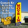 MOVE IN SPECIAL (Yellow/Red) Flutter Feather Banner Flag Kit (Flag, Pole, & Ground Mt)