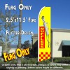 MUFFLERS (Yellow/Checkered) Flutter Feather Banner Flag (11.5 x 2.5 Feet)