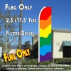 Multi-Colored Flutter Feather Banner Flag (11.5 x 2.5 Feet)