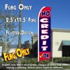 NO CREDIT OK (Red/Blue) Flutter Feather Banner Flag (11.5 x 2.5 Feet)
