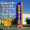 NUTRITION STORE Vitamins Supplements Energy Diet Sports Flutter Feather Banner Flag Kit (Flag, Pole, & Ground Mt)