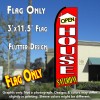 OPEN HOUSE SATURDAY (Red) Flutter Feather Banner Flag (11.5 x 3 Feet)