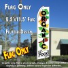ORGANIC FOOD (White) Flutter Feather Banner Flag (11.5 x 2.5 Feet)