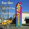 PARTY SUPPLIES (Balloons) Flutter Polyknit Feather Flag (11.5 x 2.5 feet)